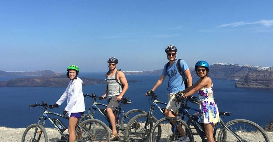 Santorini: Around the Island by Electric Bike - Riding the wine roads toward Megalochori