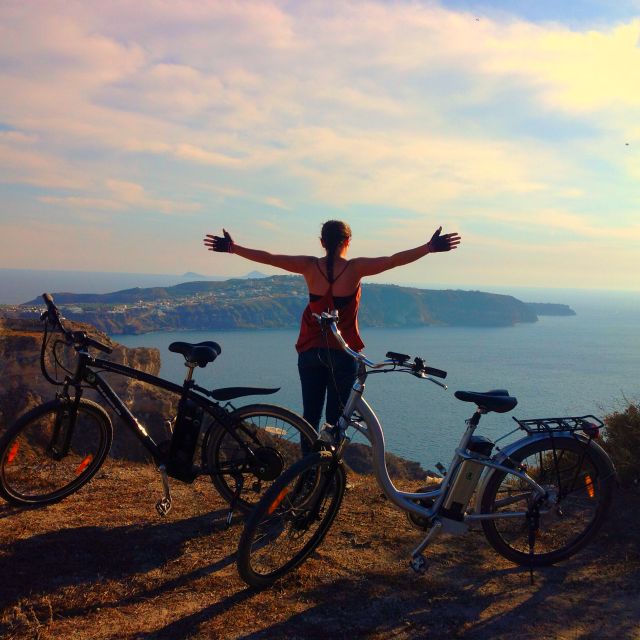 Santorini: Around the Island by Electric Bike - Megalochori, coffee, wine, and a caldera view