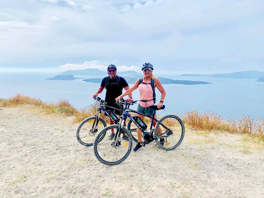 Santorini: Around the Island by Electric Bike - The return route beneath Emporio’s windmills