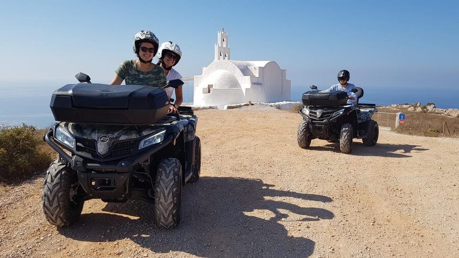 Santorini: ATV guided tour around the South of the island - Theros Beach adds a welcome pause