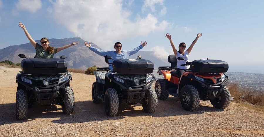 Santorini: ATV guided tour around the South of the island - The Heart of Santorini closes the route with a view