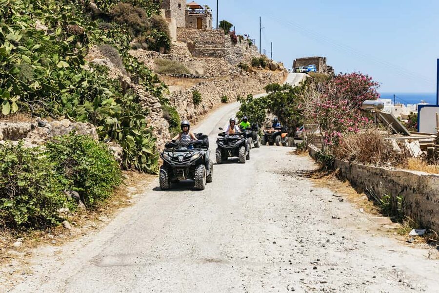 Santorini: ATV Quad Bike Tour with Lunch - Starting with training, helmets, and a small group