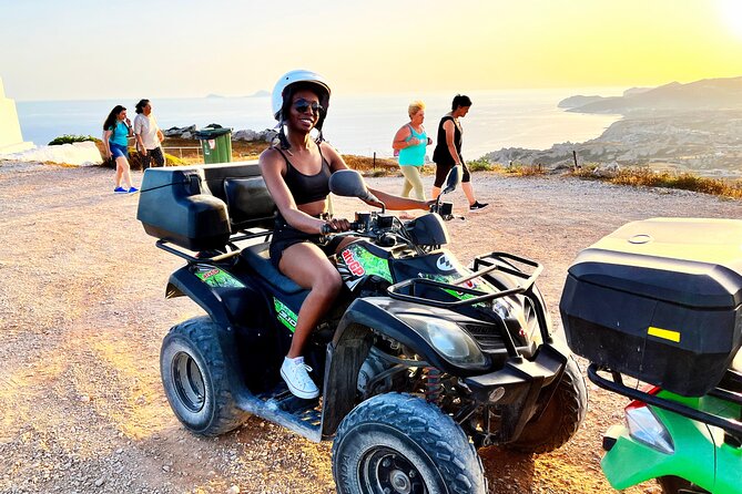 Santorini ATV-Quad Experience: Off-Road Adventure & Hotel Pickup - Three wines and a snack in an old canava