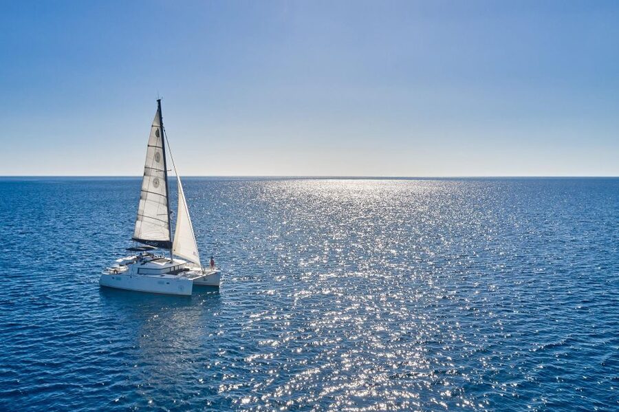 Santorini: Caldera Classic Catamaran Cruise w/ Meal & Drinks - Morning cruise or sunset sailing