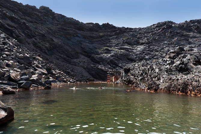 Santorini Caldera Cruise Tour (Volcano, Hot Springs, Thirassia) - Palea Kameni: warm sulfur water, not a hot bath