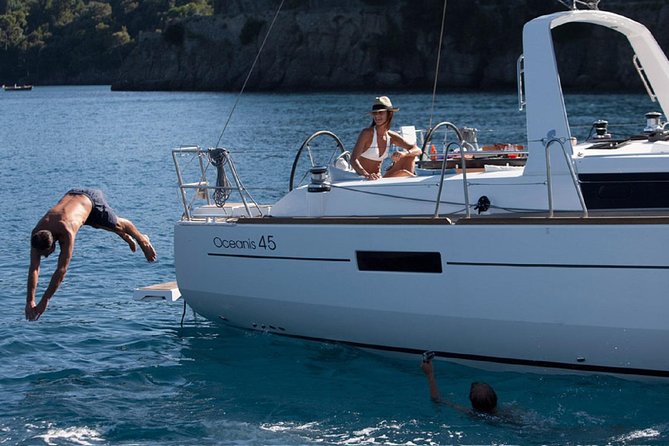 Santorini Caldera Private Sailing Boat Cruise - Therasia offers another chance to swim