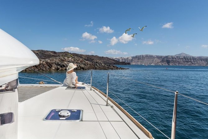 Santorini Caldera Sailing Tour with BBQ Lunch and Drinks - Palea Kameni and Nea Kameni in the volcanic caldera