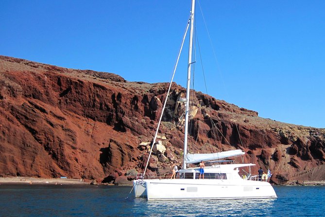 Santorini Catamaran Cruise with Fresh Meal and Open Bar - Sailing around Nea Kameni, Santorini’s active volcano