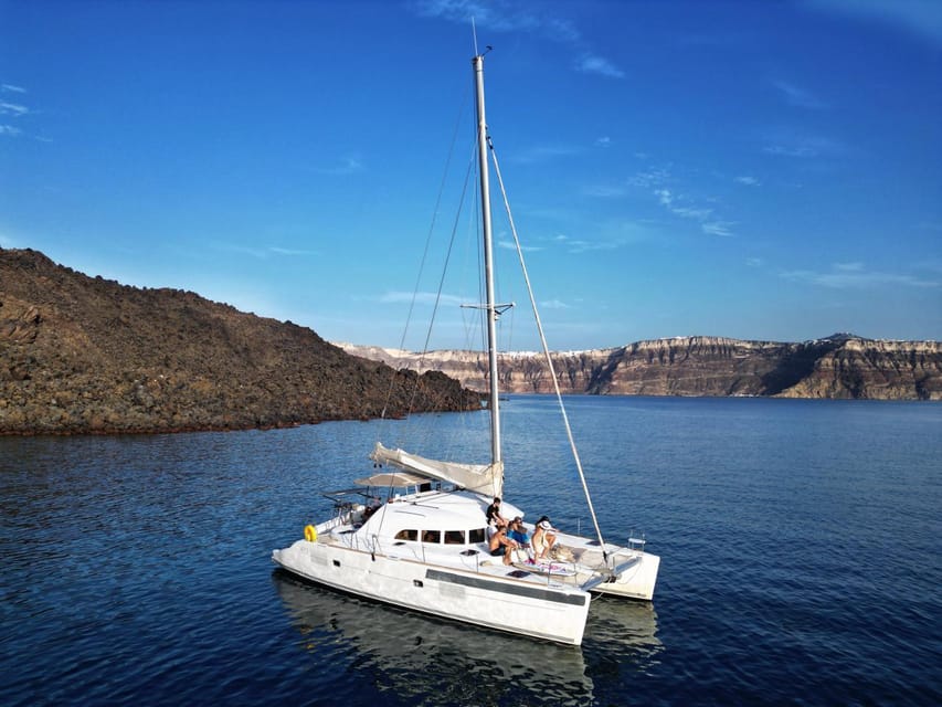 Santorini: Catamaran Cruise with Greek BBQ and Drinks - Life on the catamaran