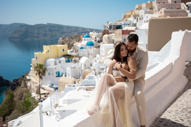 Santorini couple photoshoot with 50 edited photos! - Starting at The Summer Habit in Oia