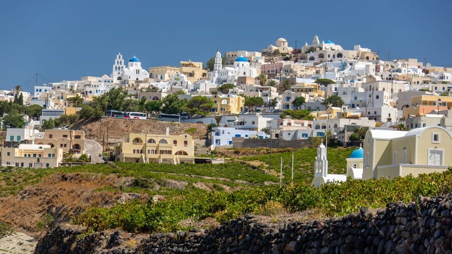 Santorini: Culture & Highlight Tour with Wine Tasting - Oia with one hour to spend your own way