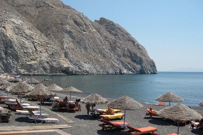 Santorini Day-trip Semi private 4-5hour - Perissa’s black sand and a useful break