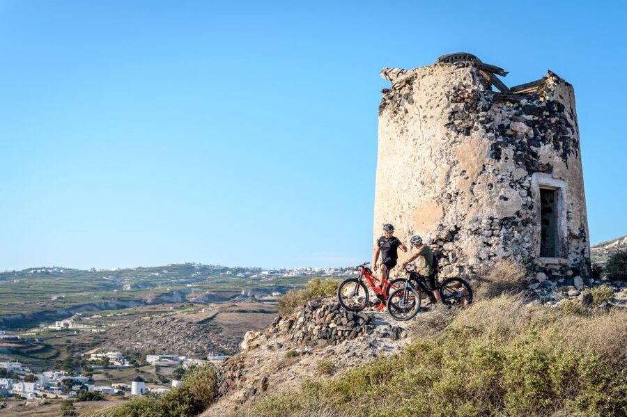 Santorini e-bike guided tours - Starting near Perissa’s black-sand coast
