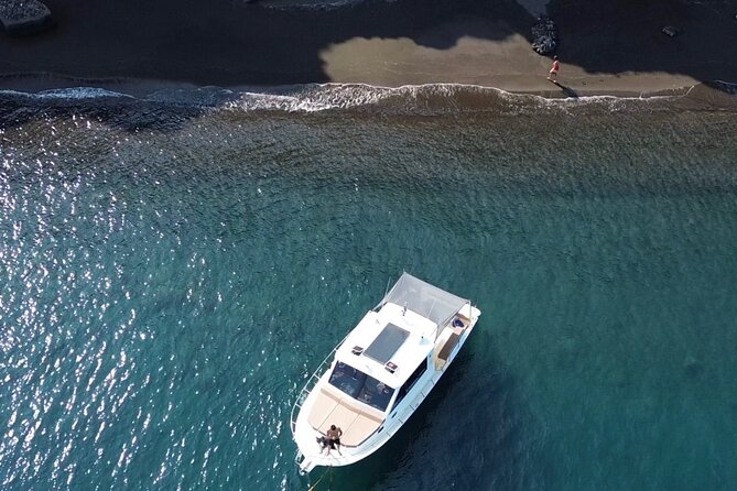 Santorini Fishing Private Cruise boat tour - BBQ, Snorkeling - Meeting Captain Makis and first mate Elias