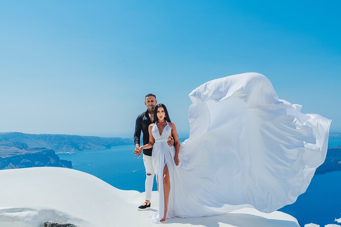 Santorini flying dress photo - Two dresses and different styles