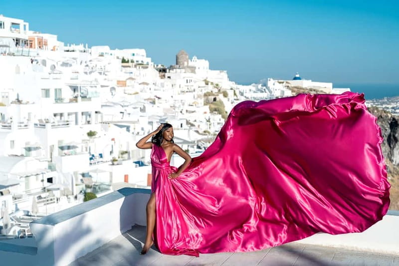 Santorini: Flying Dress Photo © Photoshoot "Express Package" - Photo delivery after you leave Santorini