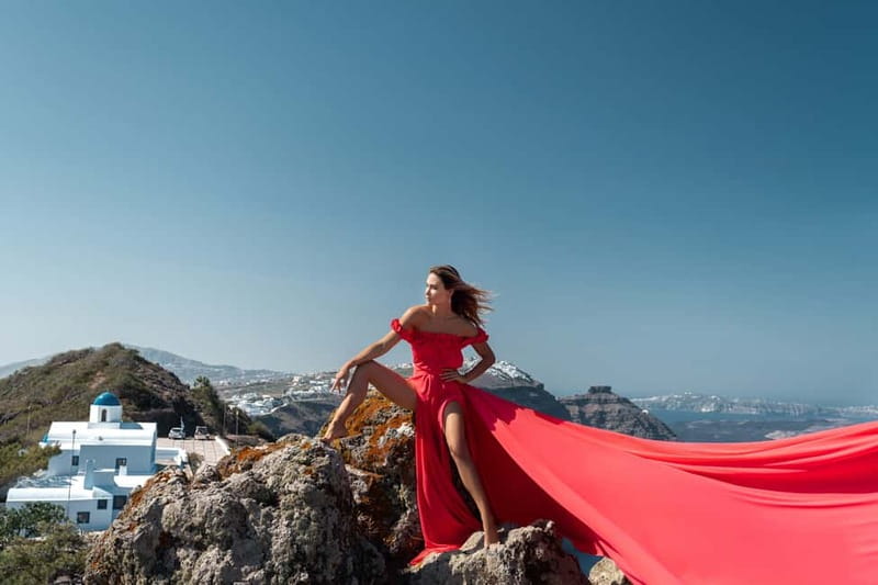Santorini: Flying Dress Photo © Photoshoot "Express Package" - Timing, weather, and what to bring