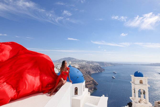 Santorini Flying Dress Photography - What you receive after the shoot