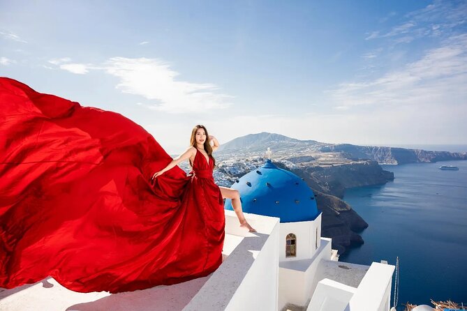 Santorini Flying Dress Photoshoot - Key points to know before booking