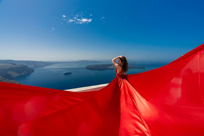 Santorini Flying Dress Photoshoot - Marios, Sophia, and the human side of the shoot