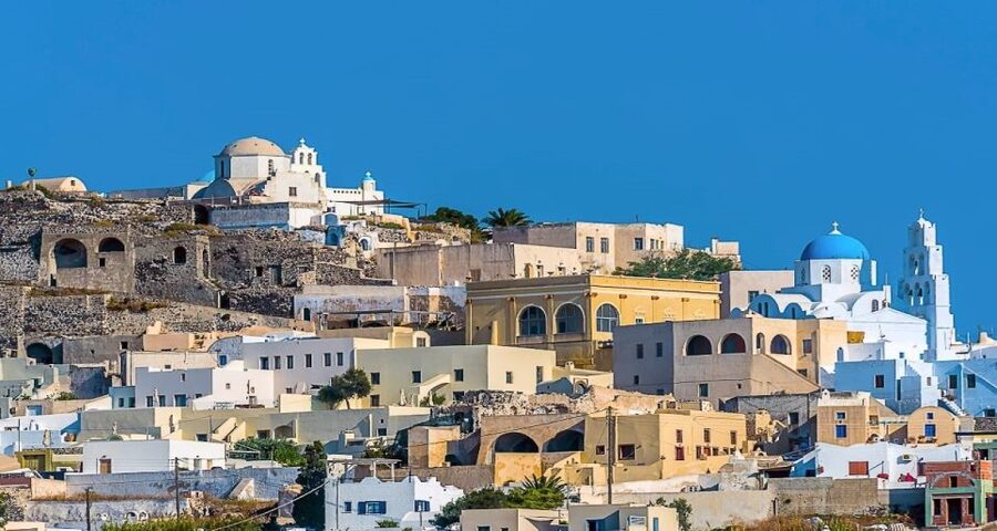 Santorini: Guided Island Day Trip with Beach Visit - Prophet Elias gives you the island from above