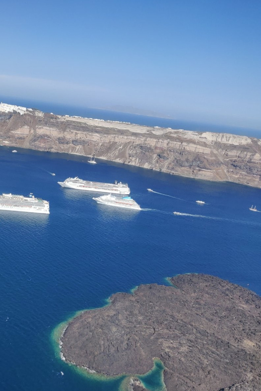 Santorini: Helicopter Sightseeing Flight Over Caldera - Oia and Fira from above