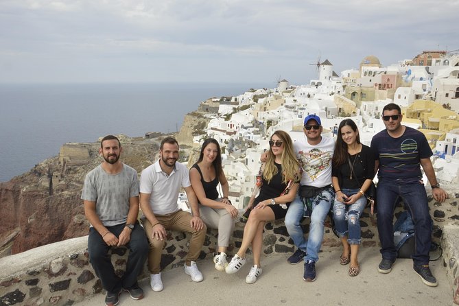 Santorini Highlights and Venetian Castles Small-Group Day Tour - Akrotiri’s southern caldera view