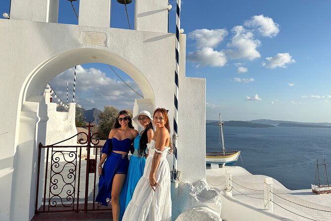 Santorini Highlights Small-Group Tour with Authentic Greek Lunch - Finikia offers a quieter view toward Oia