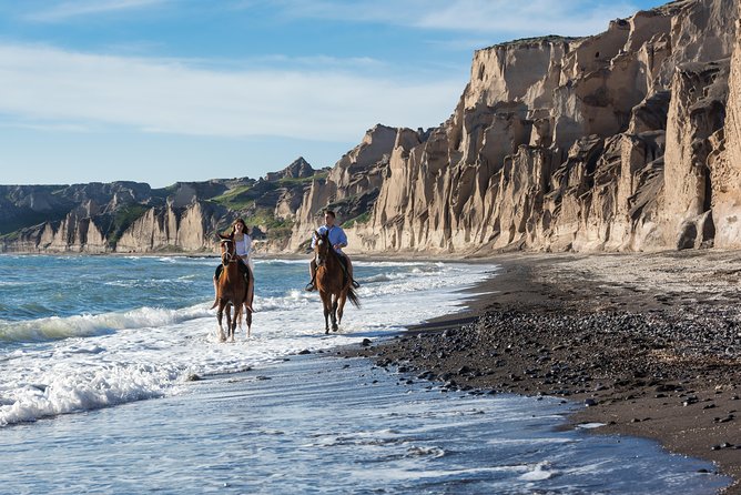 Santorini Horse Riding to Black Sandy Beach - From Vlychada’s dunes to Santorini’s black shore