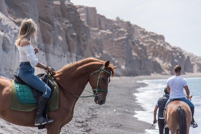 Santorini Horse Riding to Black Sandy Beach - Who will enjoy this ride most?