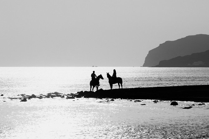 Santorini: Horse Riding to the Black Sandy Beach (Eros beach) - From Megalochori vineyards to volcanic ravines