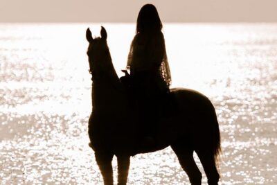 Horse Riding to the Black Sandy Beach (Eros beach)