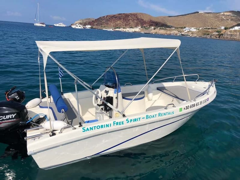 Santorini: License-Free Boat Rental with Ice, Water, & Fruit - Key points to know before you book