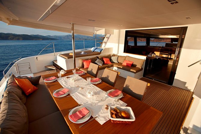 Santorini Luxury Catamaran Day Cruise with BBQ,drinks,transfer - Hot Springs: a short swim with a practical warning