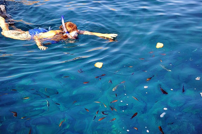 Santorini Luxury Catamaran Sunset Cruise with BBQ, Drink and Transfer - Hot Springs: warm water near the volcano