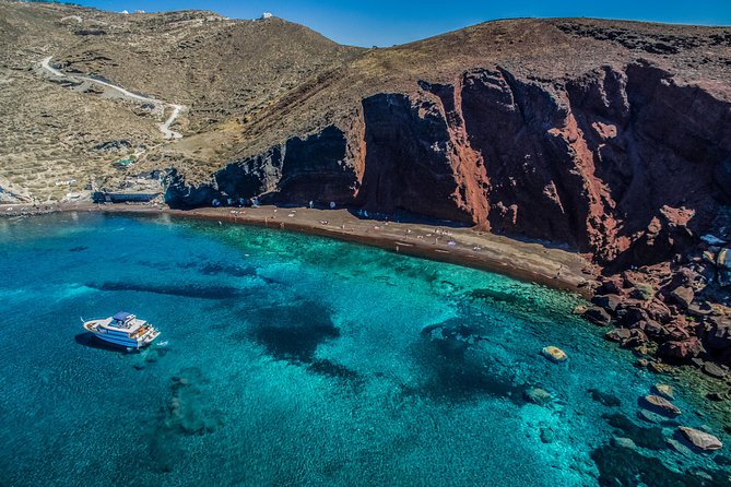 Santorini: Motor Yacht Day Cruise with 5-Course Lunch - Swimming at Santorini Volcano