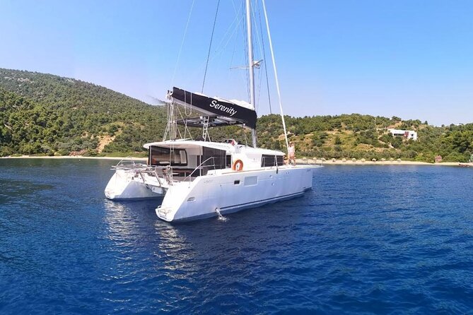 Santorini Oia: Caldera Private Day Cruise with BBQ & Drinks - Thirassia gives you a calm first swim