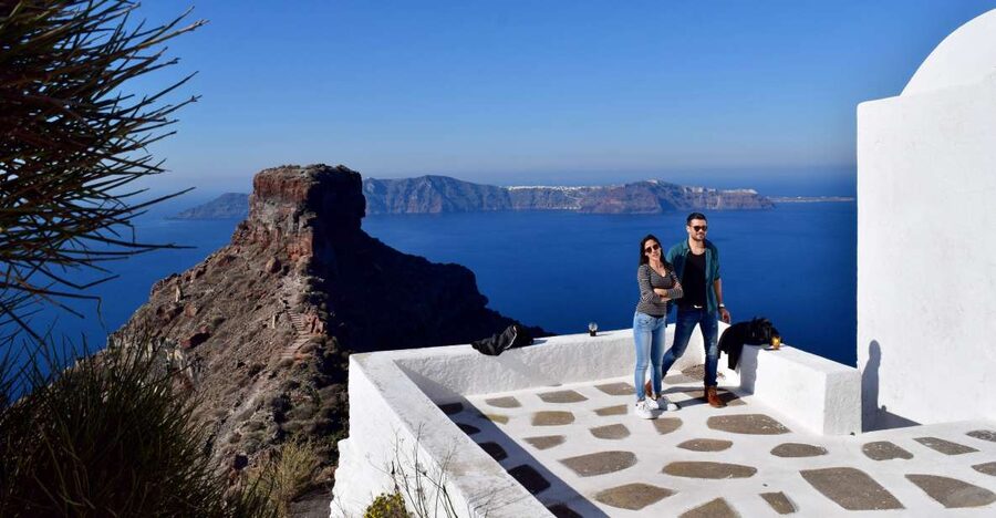 Santorini On a private tour with the experts - Blue domes and the famous three bells