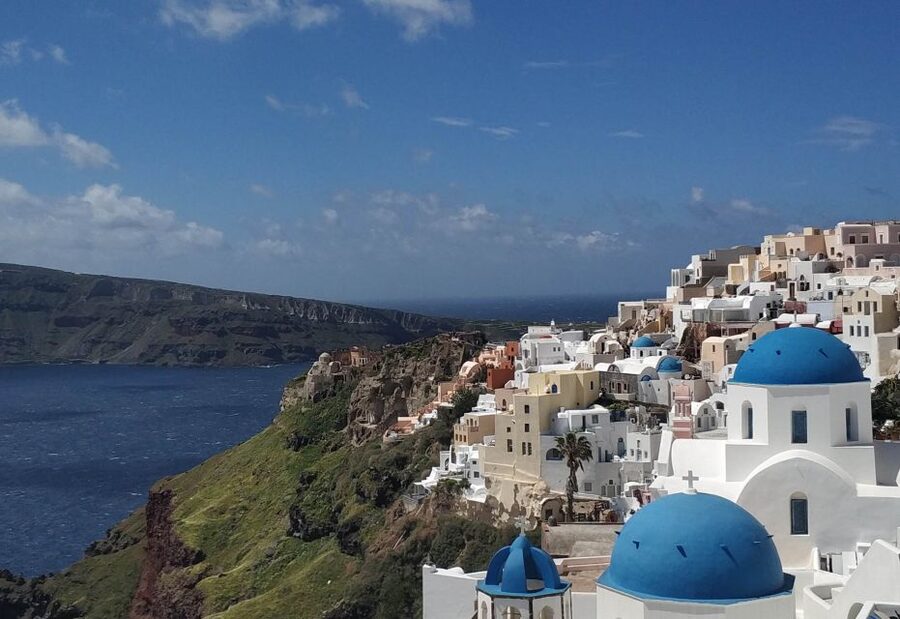Santorini Panoramic Firostefani & Oia Blue Dome Private Tour - Imerovigli, a brief high viewpoint