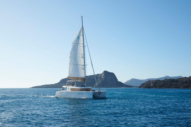 Santorini Platinum Catamaran Cruise with Meal, BBQ and Open Bar - Volcano hot springs: short, unusual, and not a normal swim