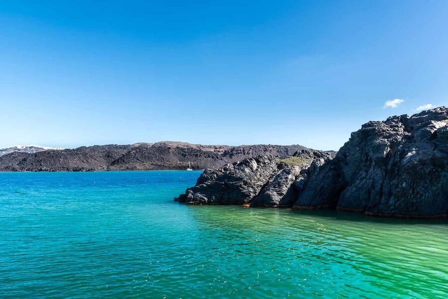 Santorini Port: 3 Hour Cruise to Volcano and Hot Springs - Sailing out of Fira Old Port