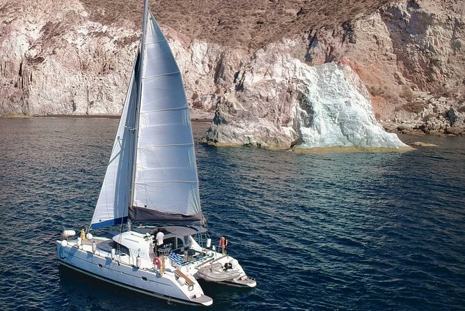 Santorini: Private All-In Catamaran Cruise (Food&Drinks) - Palea Kameni and the sulfur water