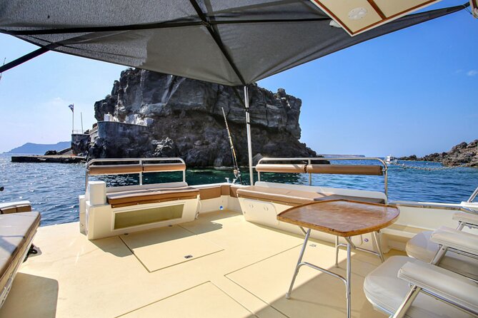 Santorini Private Cruise Sightseeing Tour with BBQ and Drinks - Captain Makis and Elias make the difference