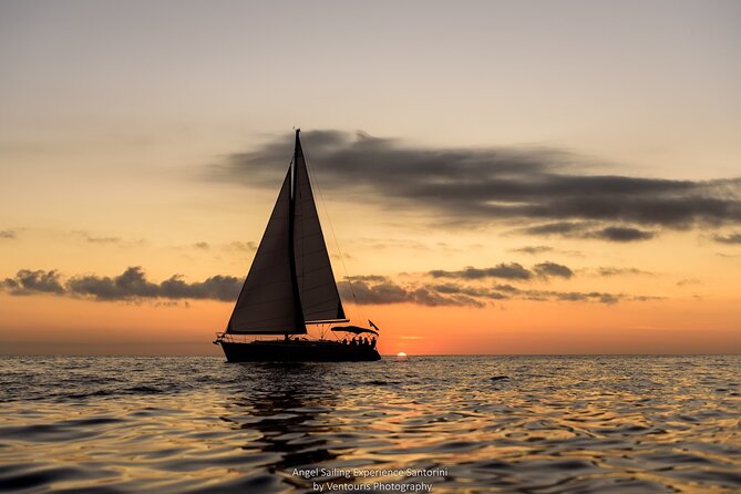Santorini Private Sunset Sailing Tour with Dinner, Drinks &Transfer included - White Beach, reached best from the water