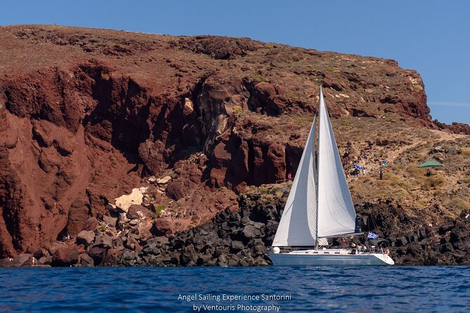 Santorini Private Sunset Sailing Tour with Dinner, Drinks &Transfer included - Thirassia Island for swimming and dinner