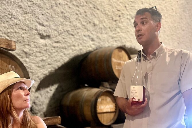 Santorini Private Wine Tasting Tour: Up to 4 Wineries & Lunch - Venetsanos Winery brings the view and lunch