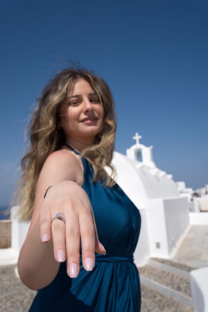 Santorini: Proposal Photoshoot l Private Entry to blue Dome - Should You Book This Santorini Proposal Shoot?