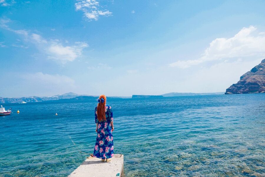 Santorini: Romantic Sunset Caldera Cruise with Dinner - Seeing Santorini from the King Thiras