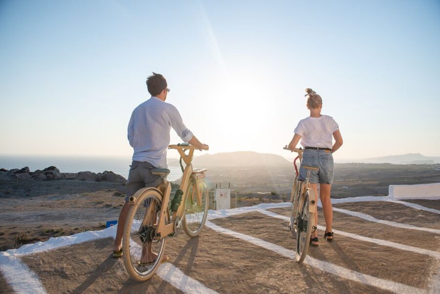 Santorini's Handcrafted Wooden E-Bike Rental - What Comes With the Rental
