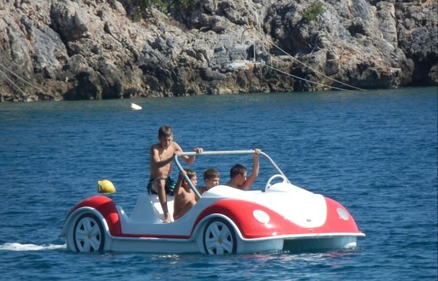 Santorini: Sail into Serenity with Our Pedal Boats - What the hour feels like